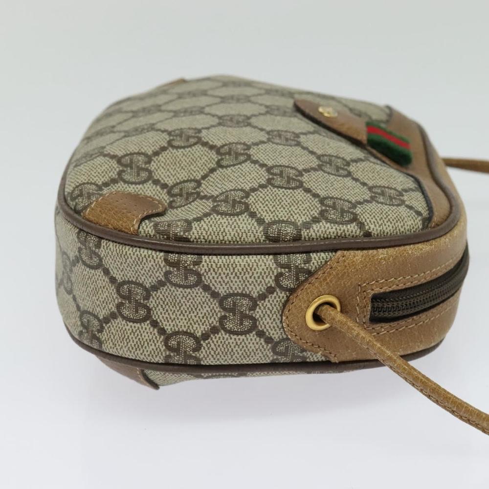 GUCCI GG Supreme Web Sherry Line Bag PVC Beige Gold 89 02 066 Auth sw566 - Picture 4 of 16
